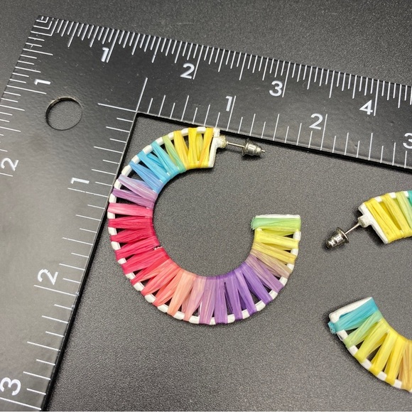 Pride Month Pair Pierced Rainbow Unisex Earrings - Picture 2 of 5